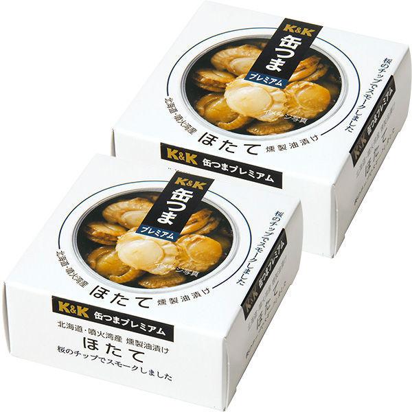 LOHACO - 缶詰 KK 缶つま 北海道噴火湾産 ほたて燻製油漬け 国分