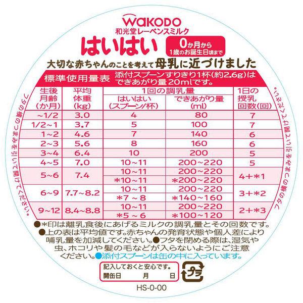 LOHACO - 【0ヵ月から】WAKODO（和光堂） レーベンスミルク はいはい