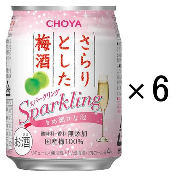 「チョーヤ さらりとした梅酒 スパークリング 250ml×6缶」の商品画像1枚目