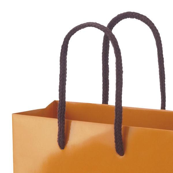 手提げ紙袋小物用　丸紐　オレンジ　L　1セット（50枚：5枚入×10袋）　ハピラ