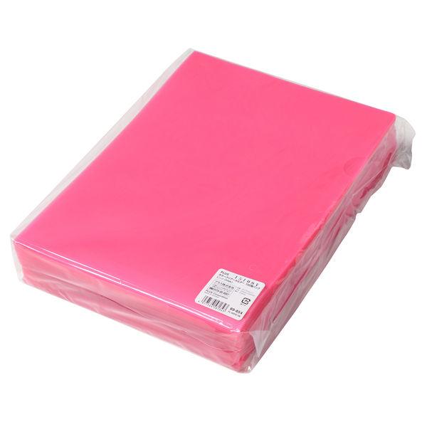 プラス カラークリアホルダー A4 ピンク 1箱(600枚) ファイル 89854