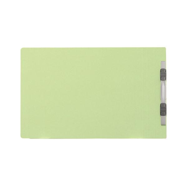 プラス フラットファイル B5ヨコ 樹脂製とじ具 グリーン 緑 10冊 No.032N