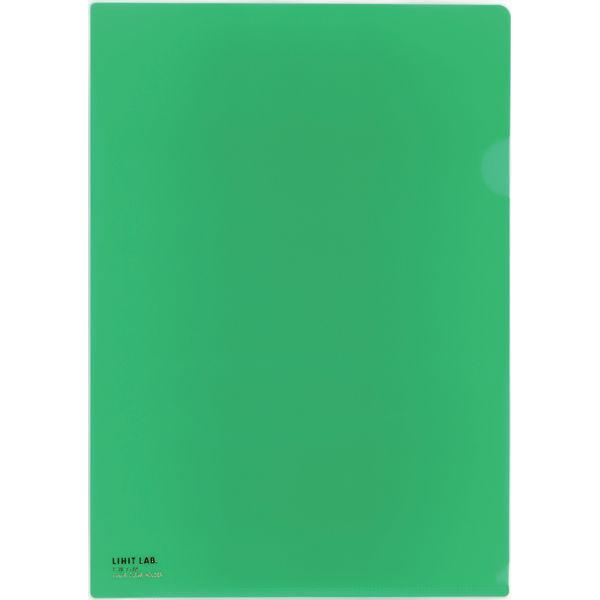リヒトラブ(LIHIT LAB.) カラークリヤーホルダー 緑（グリーン） A4タテ F78-7 1箱（50枚）