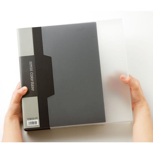 キングジム クリアーファイル カラーベース クイント A4タテ 100ポケット 背幅64mm 黒 132-5Cクロ 10冊（5冊入×2箱）