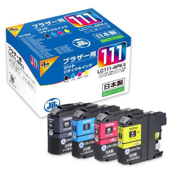 ブラザー用 奉呈 ジット リサイクルインク JIT-B1114P LC111シリーズ LC111-4P互換 日本メーカー新品 4色入 1パック
