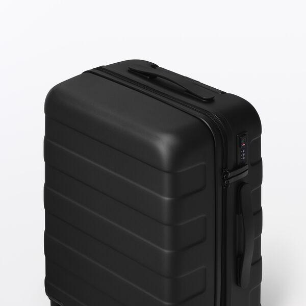 無印良品 ハードキャリーケース ３６Ｌ 黒 タテ５４×ヨコ３７×マチ２４ｃｍ LOHACO - 無印良品 バーを自由に調節できる ハードキャリーケース