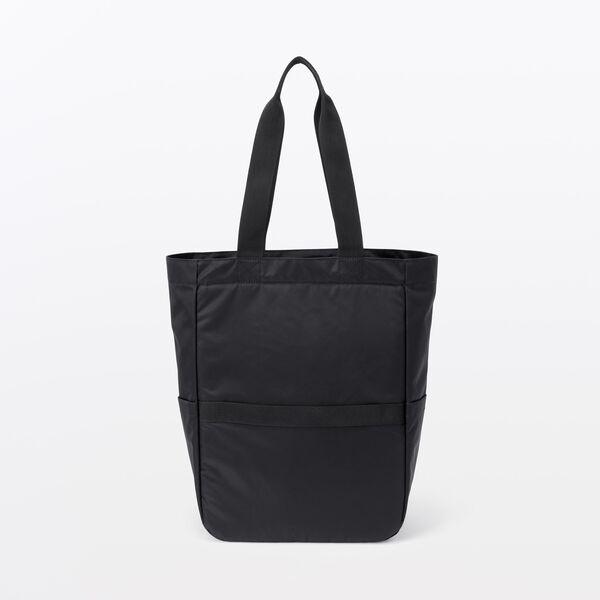 LOHACO - 無印良品 撥水 再生ナイロン ビジネス トートバッグ 黒 タテ