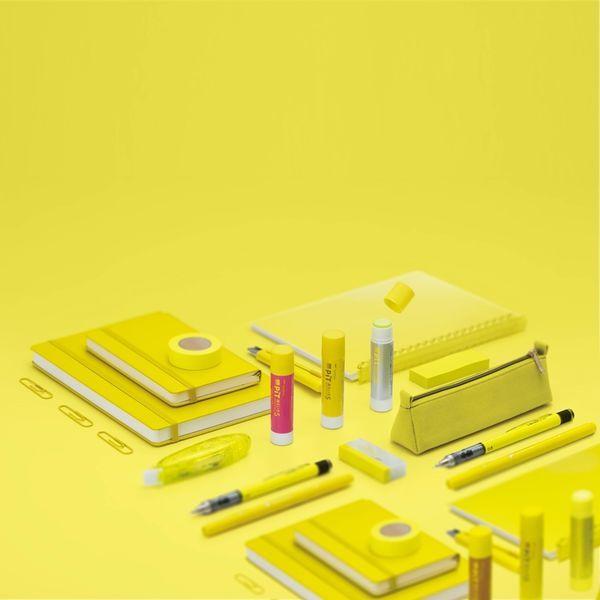 LOHACO - スティックのり PIT 消えいろピットSネオンイエロー 乾くと色