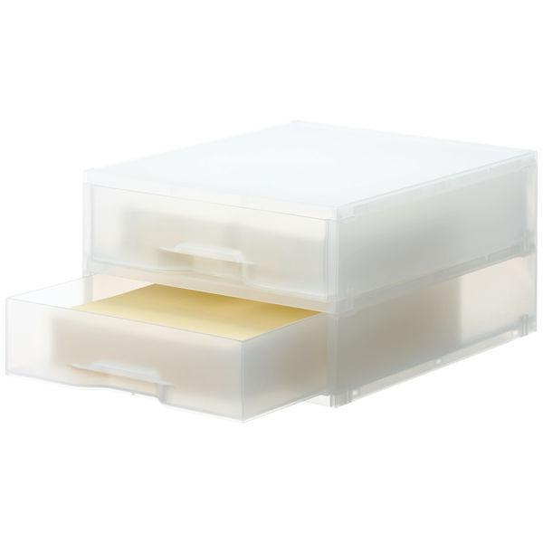 LOHACO - 岩崎工業 再生PP引き出しケース 浅型2段 クリア ST6101RN