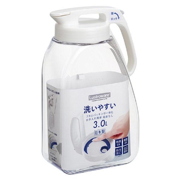 シームレスピッチャー 冷水筒 3.0L 熱湯可 日本製 K-1287W 1個 岩崎工業