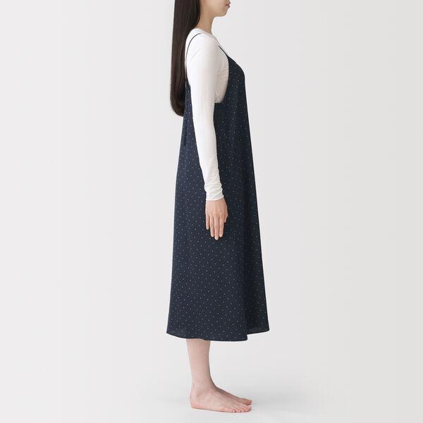 LOHACO - 無印良品 婦人 なめらかサテン キャミワンピース L 黒 良品計画