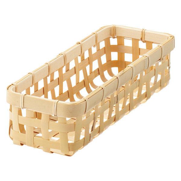 LOHACO - 無印良品 竹材 編みかご 約幅10×奥行28×高さ6cm 良品計画