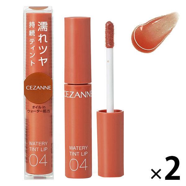 CEZANNE（セザンヌ） ウォータリーティントリップ 04 キャメルオレンジ セザンヌ化粧品 ×2個