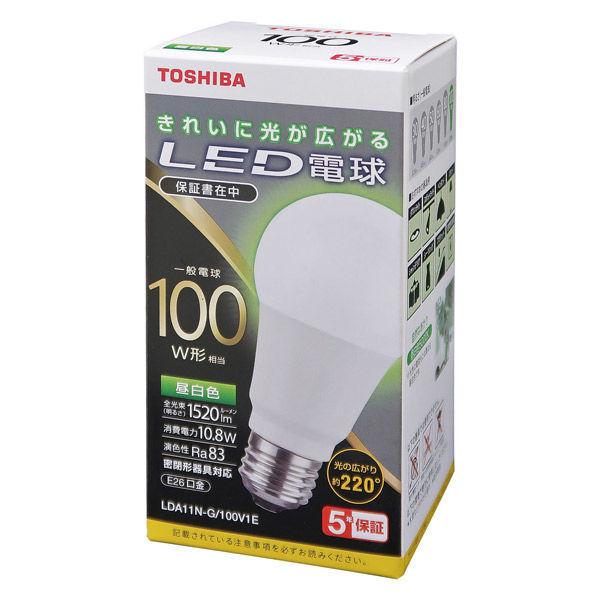 LOHACO - 東芝（TOSHIBA） LED電球 E26口金 100W型相当 昼白色 （広配