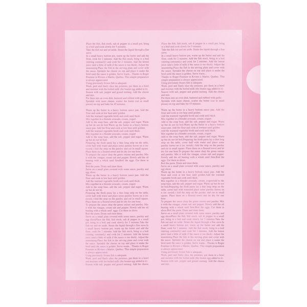 LOHACO - プラス カラークリアホルダー A4 ピンク 1セット(30枚