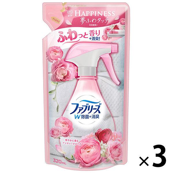 ファブリーズ 布用 レノアハピネスアンティークローズ 詰め替え 320mL 1セット（3個） 消臭スプレー P＆G
