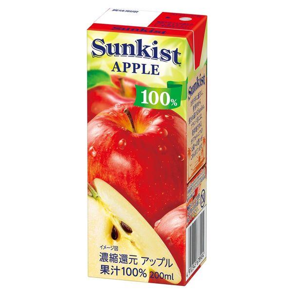 LOHACO - 森永乳業 サンキスト 100%アップル 200ml 1セット（48本