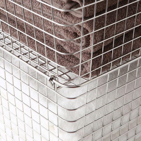 無印良品 ステンレスワイヤーバスケット7 約幅51&times;奥行37&times;高さ24cm 1セット（2個） 良品計画