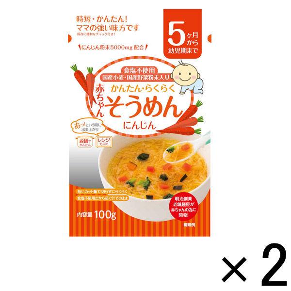 5ヵ月頃から 田靡製麺 赤ちゃんそうめん にんじん 100g ベビーフード 2個 離乳食 送料無料 新品 1セット