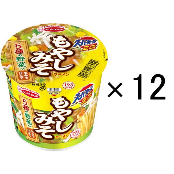 エースコック スーパーカップミニ もやしみそラーメン 12個