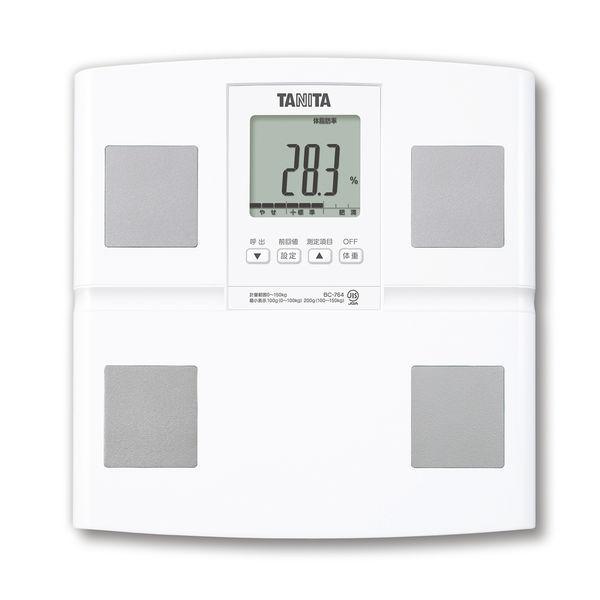 LOHACO - タニタ 体重計 体組成計 ホワイト 乗るピタ機能で簡単測定 BC