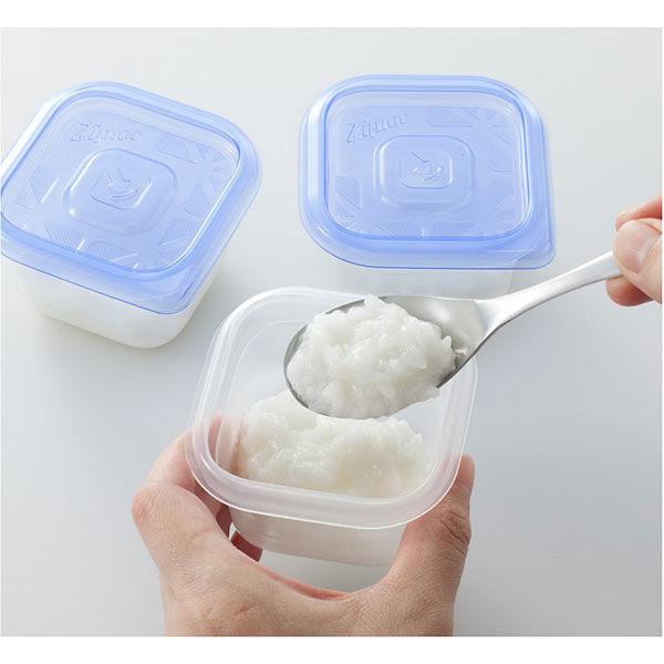 LOHACO - ジップロック コンテナー 食品保存容器 正方形 130ml 冷凍