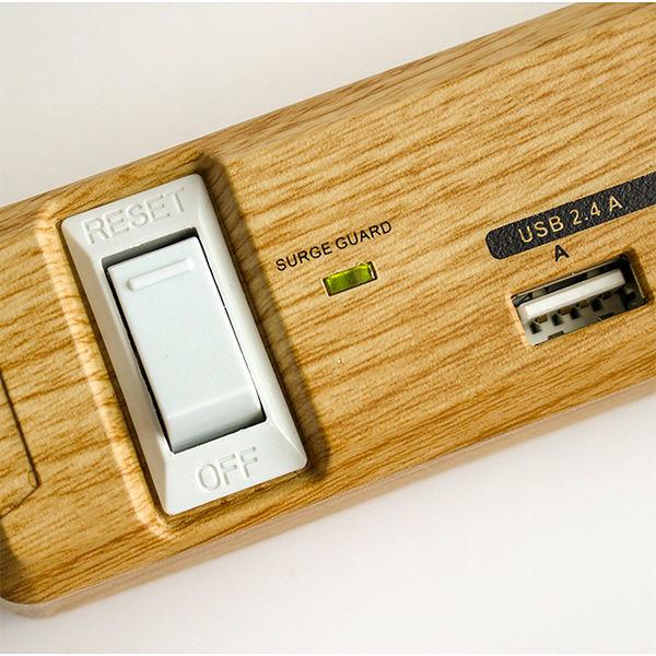 FARGO 木目調 電源タップ TAPKING USB AC4個口 USB2 BEWD 1.8m PT604BEWD 1個