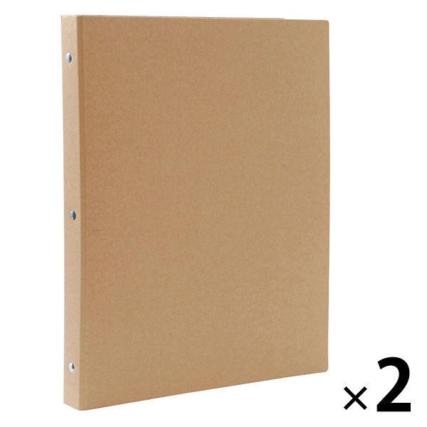 LOHACO - 無印良品 バインダー A4 30穴 ベージュ 1セット（2冊） 良品計画
