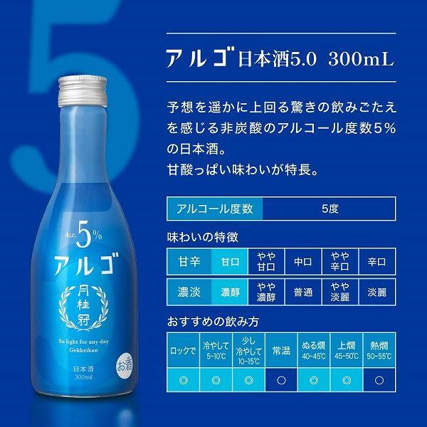 LOHACO - 月桂冠 アルゴ アルコール5% 300ml 瓶 1セット（2本） 日本酒