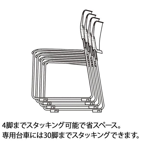 LOHACO - アイリスチトセ ループスタッキングチェア グリーン ASLN-W-V