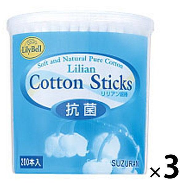 リリアン綿棒　1セット（200本入×3個）　スズラン