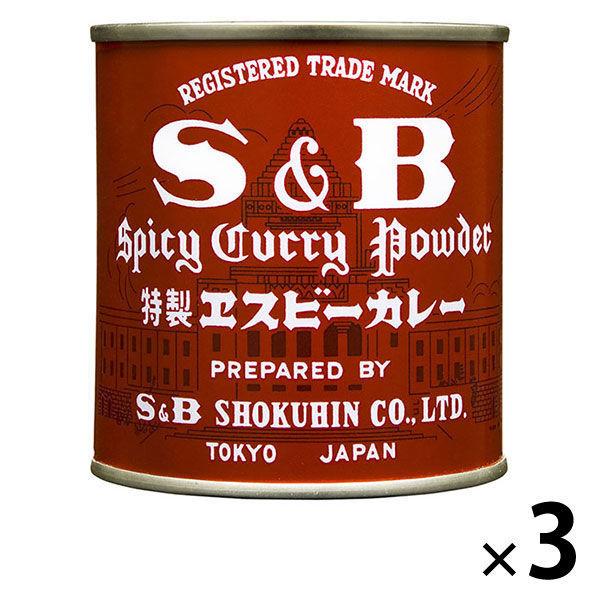 エスビー食品 S＆B カレー 84g 3個 赤缶 カレー粉