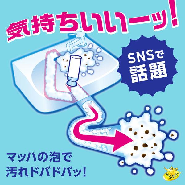 排水溝 掃除 洗剤 らくハピ マッハ泡バブルーン 洗面台の排水管 さわやかな石鹸の香り 200ml 1セット(2個) アース製薬