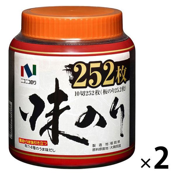 LOHACO - ニコニコのり 卓上味付のり 10切252枚 2個 海苔