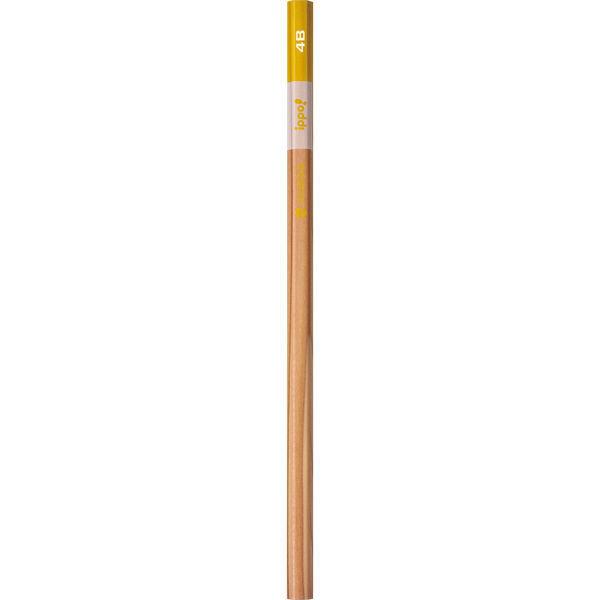 かきかたえんぴつ　きれいに消える　ippo（イッポ）　4B　六角軸　ナチュラル　KB-KSKN01-4B　1ダース（12本入）　トンボ鉛筆
