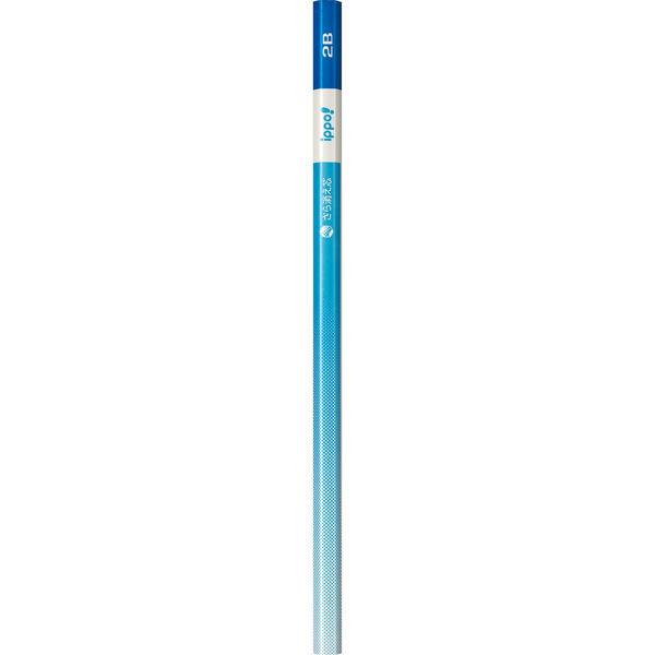 かきかたえんぴつ　きれいに消える　ippo（イッポ）　2B　六角軸　ブルー系　KB-KSKM01-2B　1ダース（12本入）　トンボ鉛筆