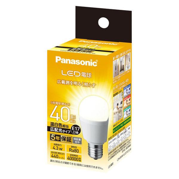 パナソニック LED電球広配光タイプE17口金40W相当温白色 LDA4WWGE17ESW 1個