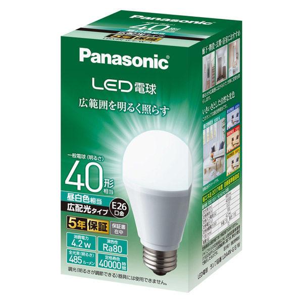 パナソニック LED電球広配光タイプE26口金40W相当昼白色 LDA4NGEW1 1個