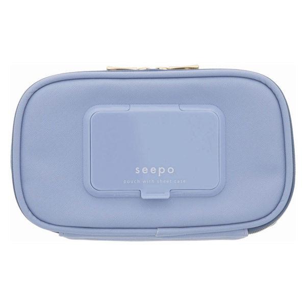 LOHACO - コスメポーチ seepo（シーポ） ブルー シートケース 小物入れ