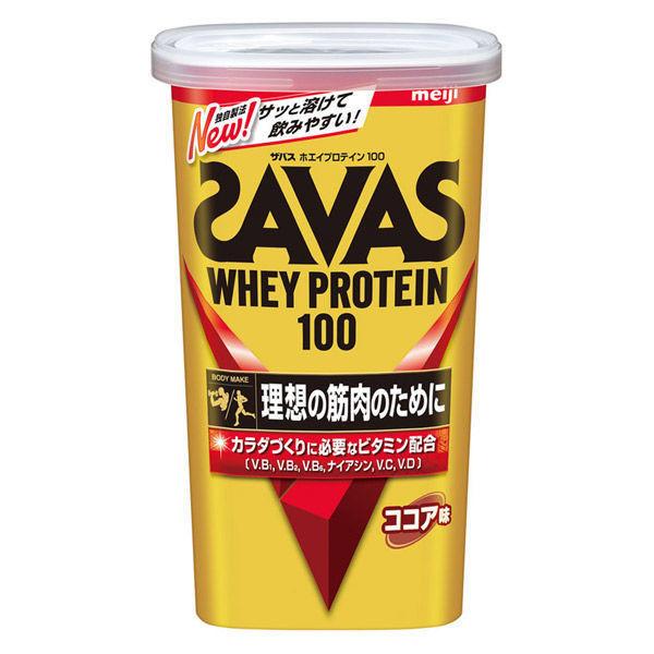 【ワゴンセール】ザバス（SAVAS） ホエイプロテイン100 ココア味 14食分 1個 明治 プロテイン（わけあり品）