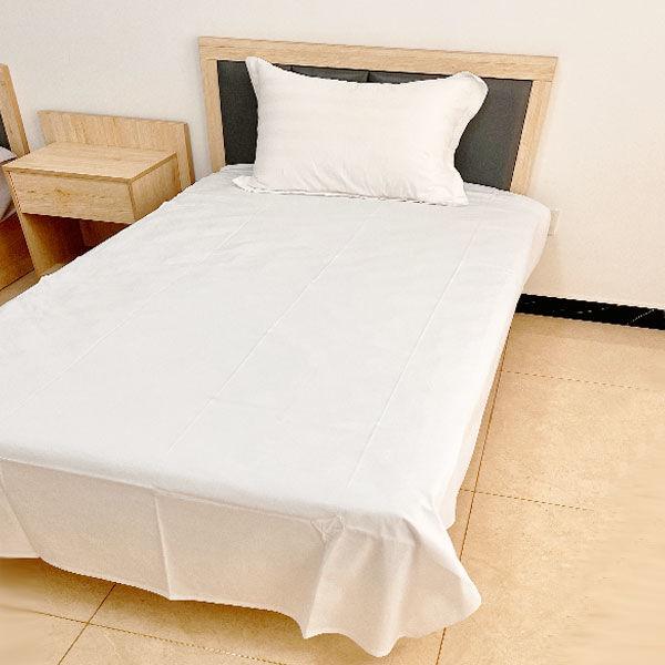 LOHACO - 業務用フラットシーツ 綿100％ シングルサイズ 10枚入り1袋