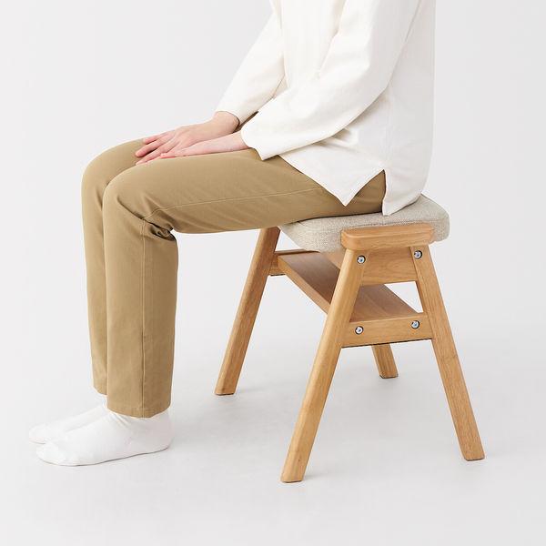 LOHACO - 無印良品 再生ポリエステル混 木製スタッキングスツール