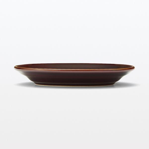 LOHACO - 無印良品 磁器 リムオーバル皿 小 飴釉 約19×13cm 1