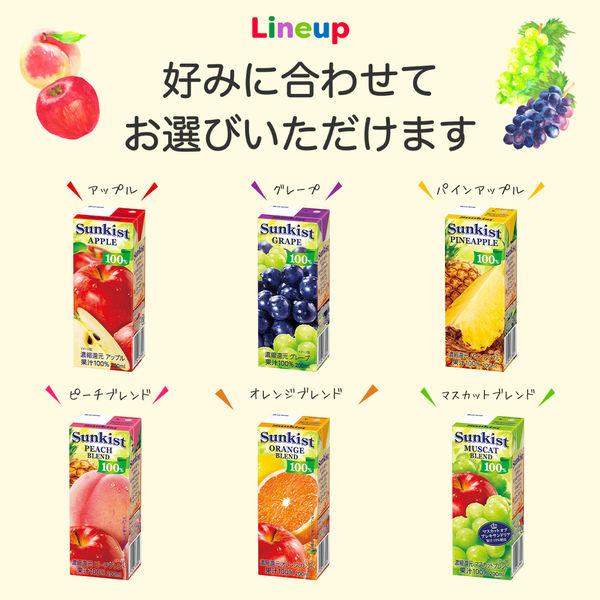 LOHACO - 森永乳業 サンキスト100％オレンジブレンド 200ml 1箱（24本入）