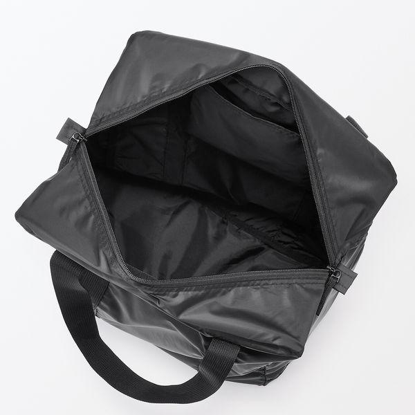 blakc pepperPRADA ボストンバッグ ナイロン大容量 LOHACO - 無印良品 たためる 撥水縦型ボストンバッグ 黒 良品計画