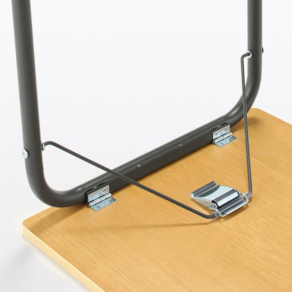 LOHACO - 無印良品 スチールパイプテーブル ダークグレー 折りたたみ式