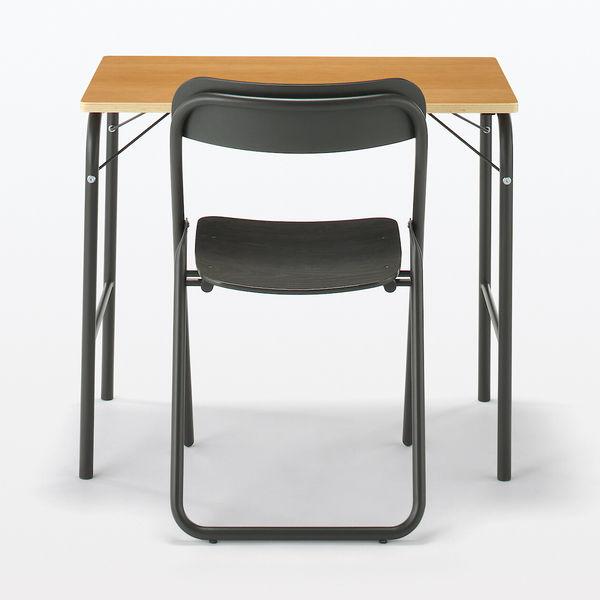 無印良品　折りたたみ式スチールパイプテーブル&椅子 LOHACO - 無印良品 スチールパイプテーブル ダークグレー 折りたたみ式