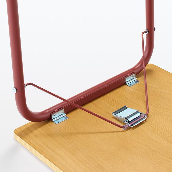 LOHACO - 無印良品 スチールパイプテーブル エンジ 折りたたみ式 良品計画