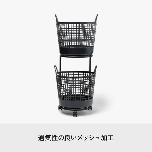 吉川国工業所 ランドリーバスケット２段　Ｂｋ 1個