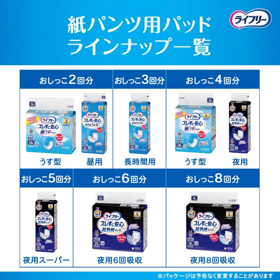 ユニチャーム 尿漏れパッド 特大 56枚入り　5箱セット280枚 LOHACO - パンツ用尿とりパッド 尿漏れ ライフリー ズレずに安心 極
